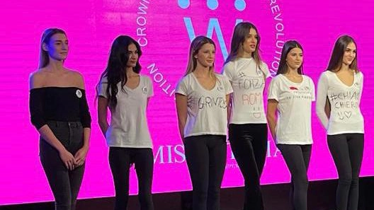 Alcune delle finaliste di Miss Italia 2021