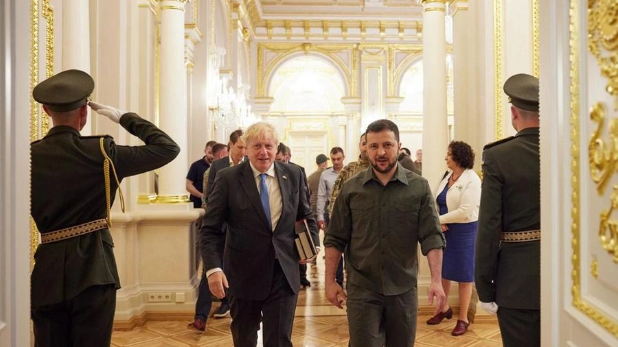 Boris Johnson e Volodymyr Zelensky (Ansa)