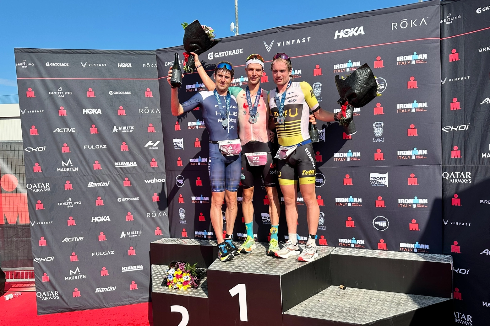 Il podio dell'Ironman: i triatleti della lunga distanza