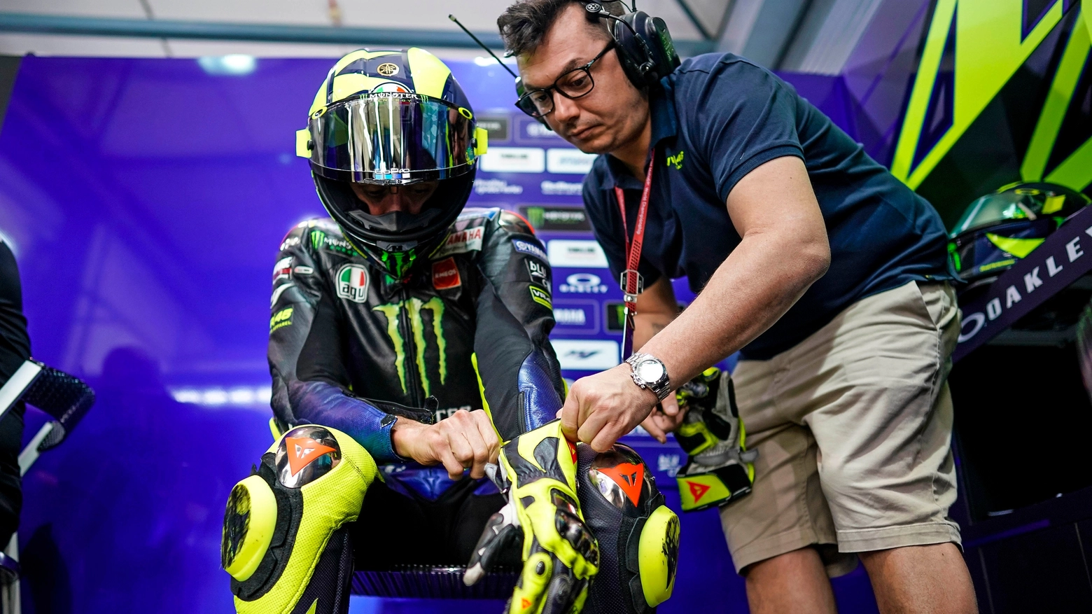 Valentino Rossi e Uccio studiano il circuito (foto di F. Fraternali)