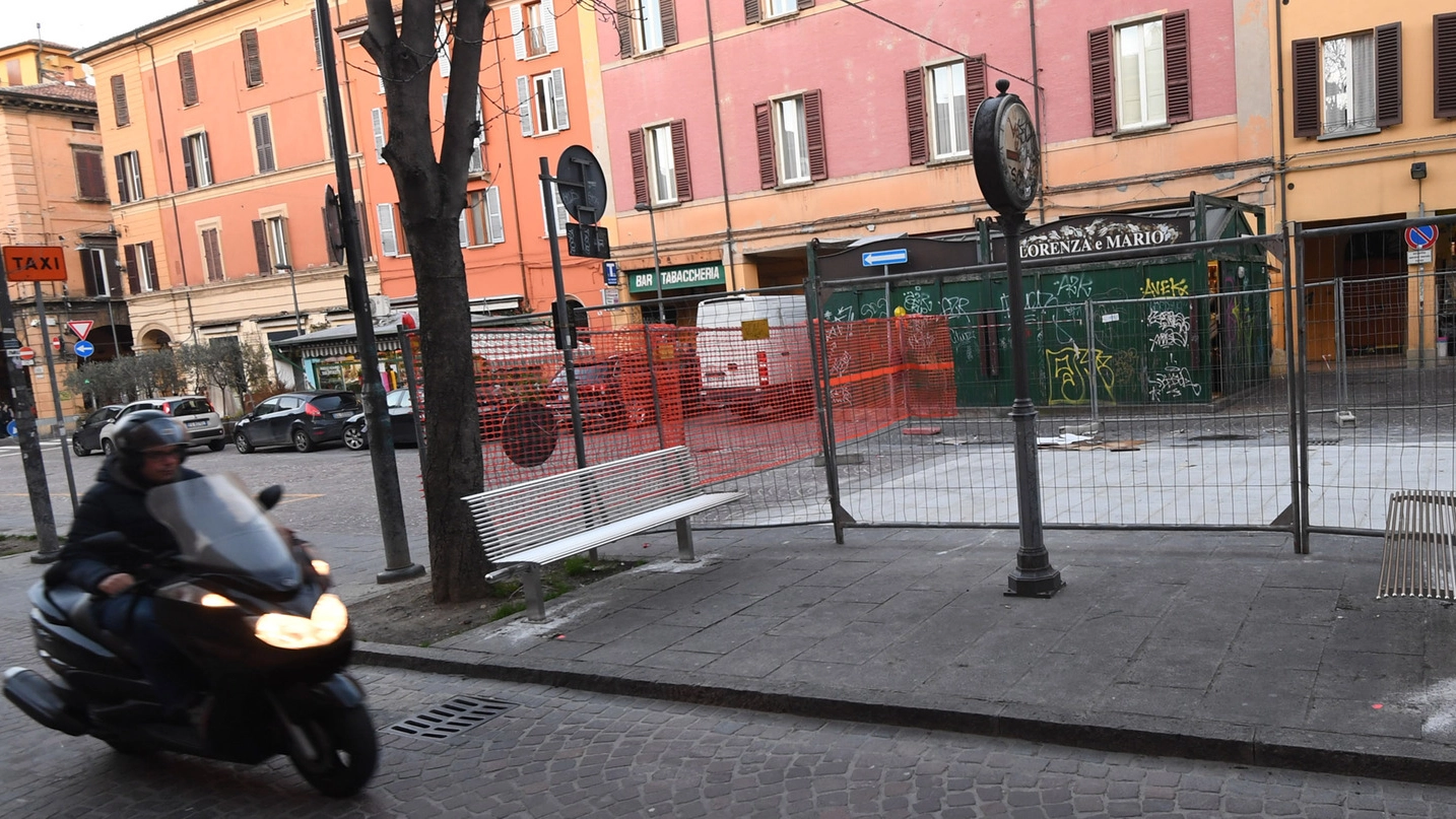 Piazza Aldrovandi dopo i lavori di riqualificazione (Foto Schicchi)