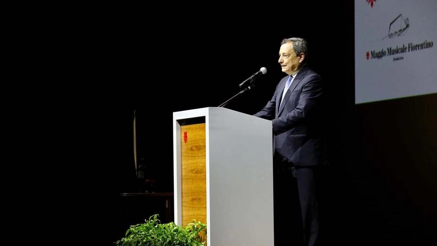 Firenze, Teatro del Maggio Musicale Fiorentino: il presidente Mario Draghi 