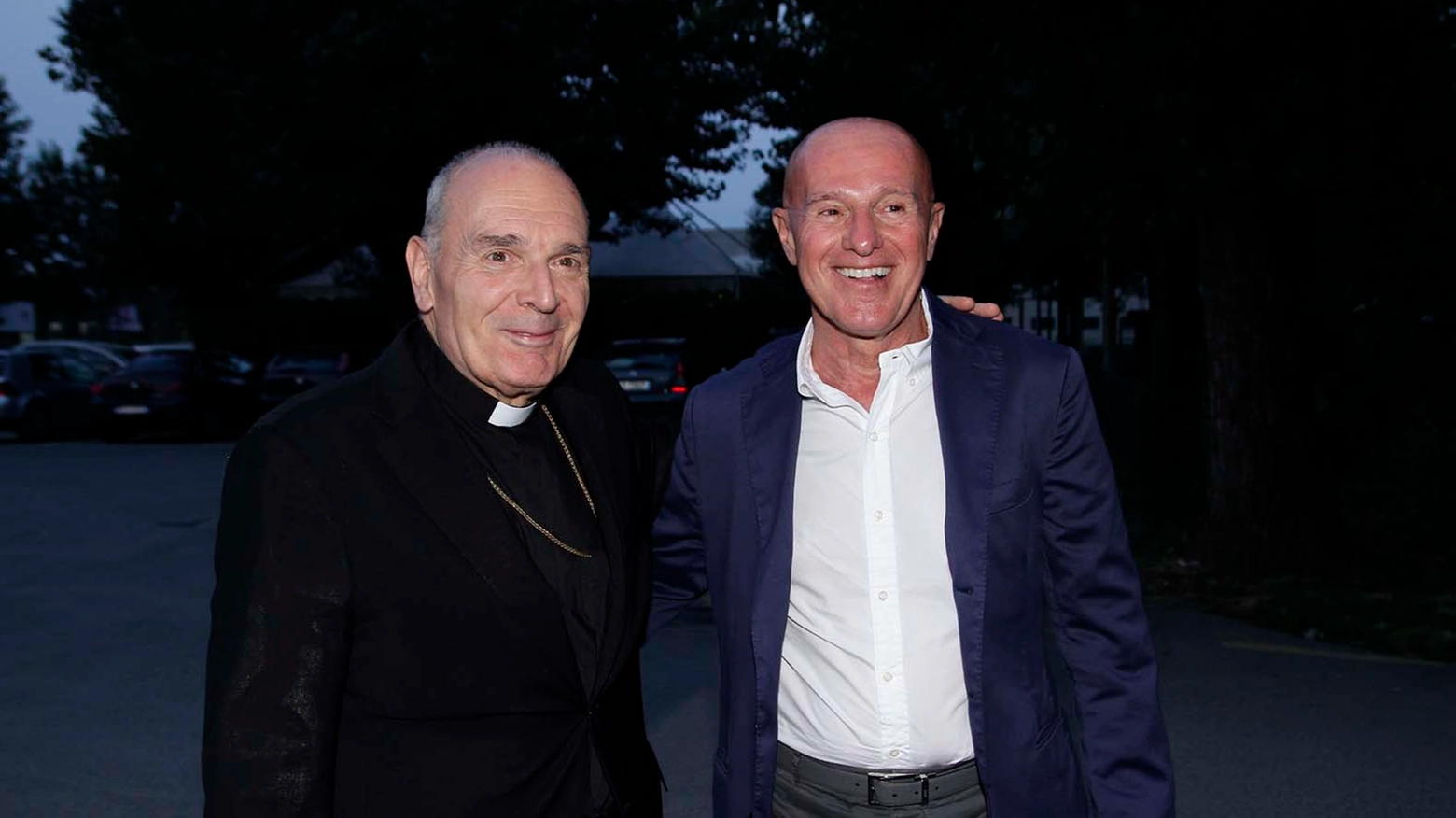 Il vescovo Massimo Camisasca e Arrigo Sacchi (foto Artioli)