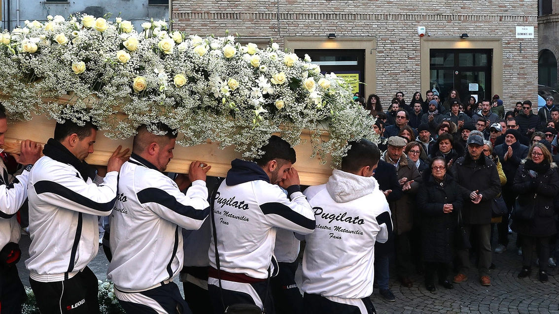 Il funerale di Iacopo Monaldi a Fano (Fotoprint)