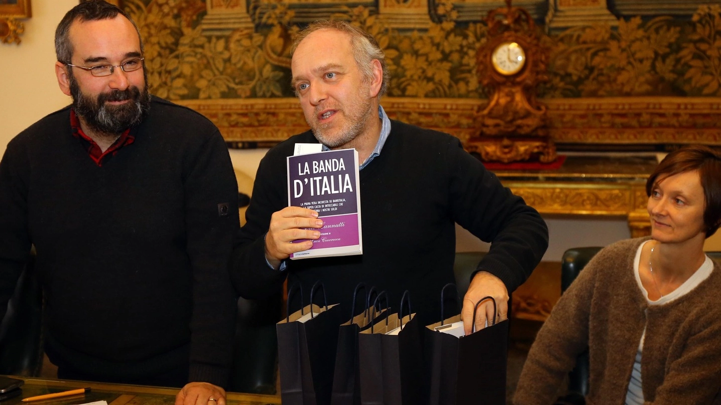 Ferrara, Tiziano Tagliani con il libro 'La banda d'Italia' (Foto Businesspress)