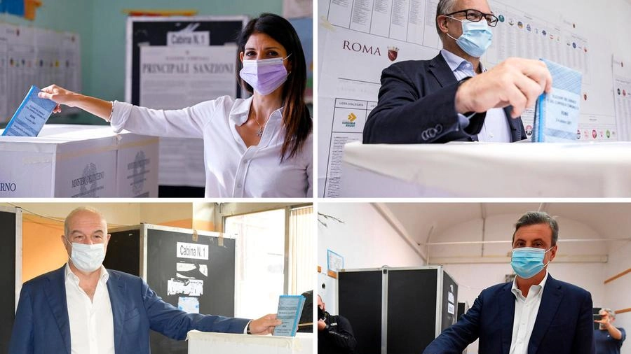 Il voto dei big: Virginia Raggi, Roberto Gualtieri, Enrico Michetti, Carlo Calenda