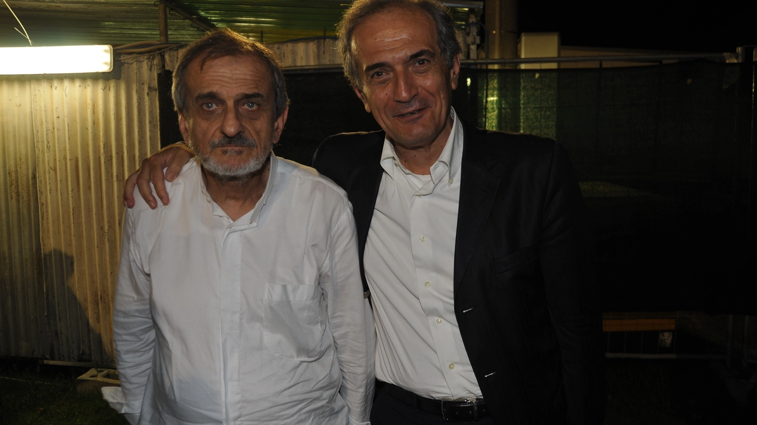 Don Vittorio Zattini (a sinistra) con il fratello Gian Luca