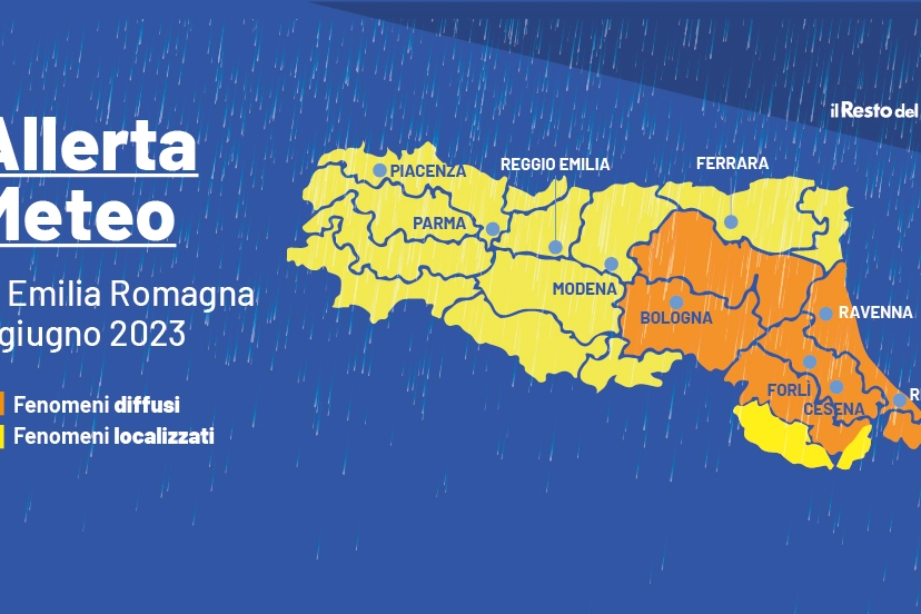 Allerta meteo in Emilia Romagna per sabato 3 giugno 2023