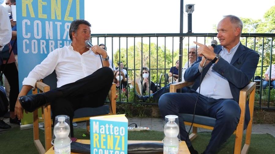 Matteo Renzi intervistato dal direttore di Qn e Resto del Carlino, Michele Brambilla