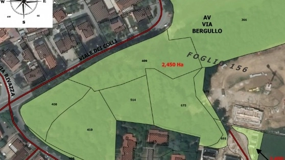 Imola, l’area di due ettari e mezzo che sarà interessata dal progetto del bike park