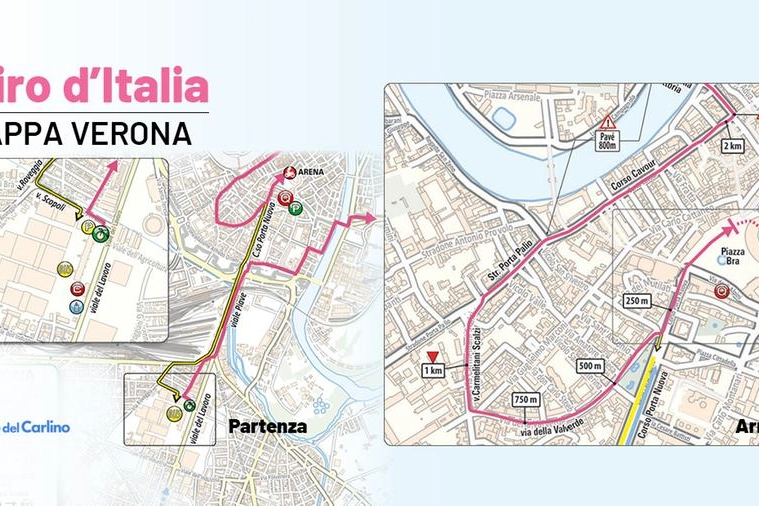 Giro d'Italia 2022, la tappa di Verona