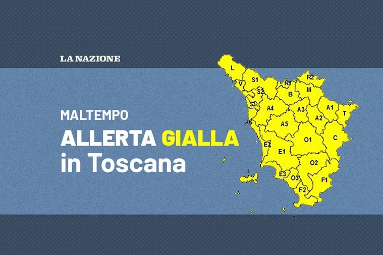 Maltempo in Toscana, allerta meteo gialla per giovedì 15 dicembre