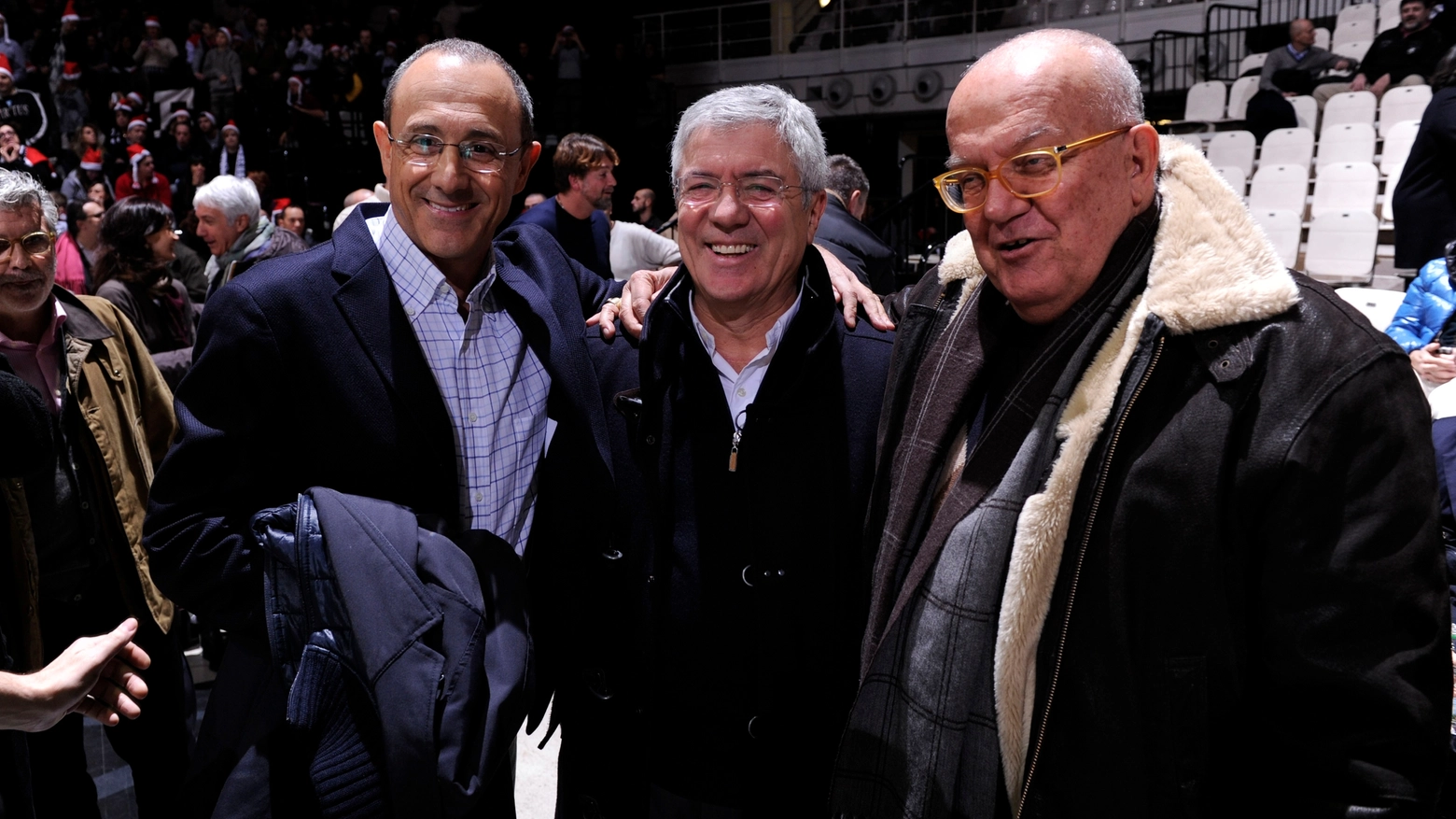 Da sinistra, Ettore Messina, Alfredo Cazzola e Alberto Bucci