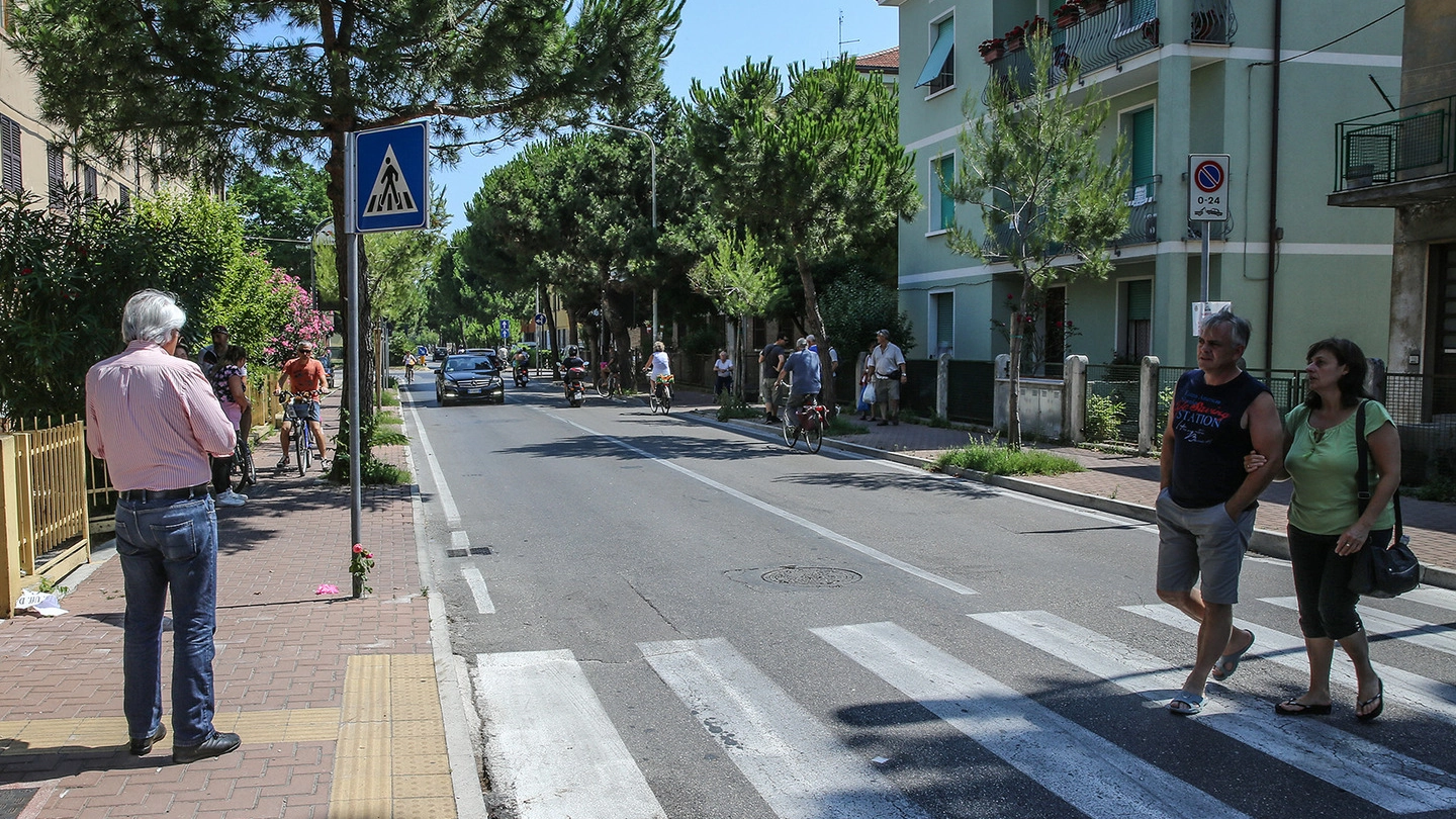 Pesaro: viale Gorizia, dove è stata investita Patrizia Del Bene (Fotoprint)
