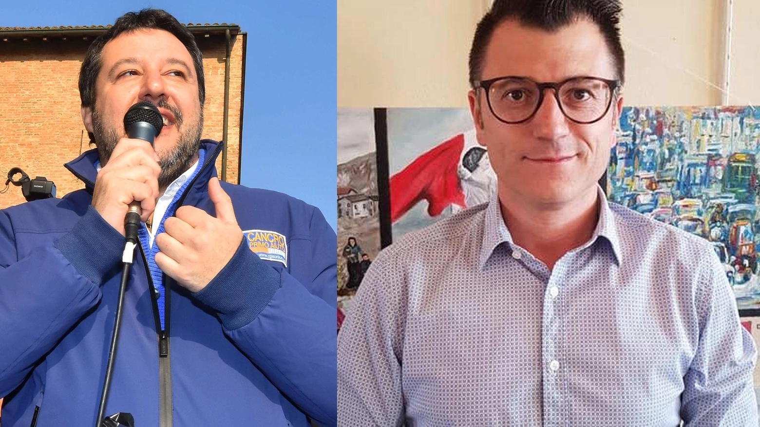 Matteo Salvini e Massimo Villano