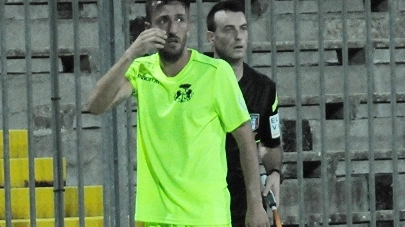 Salvatore Papa, autore del gol-partita a Fano, per la prima vittoria esterna stagionale