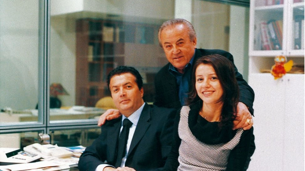 Mario Gardini con i figli Marco e Itala
