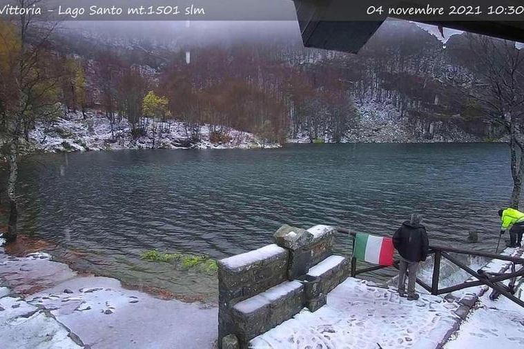 La neve al Lago Santo