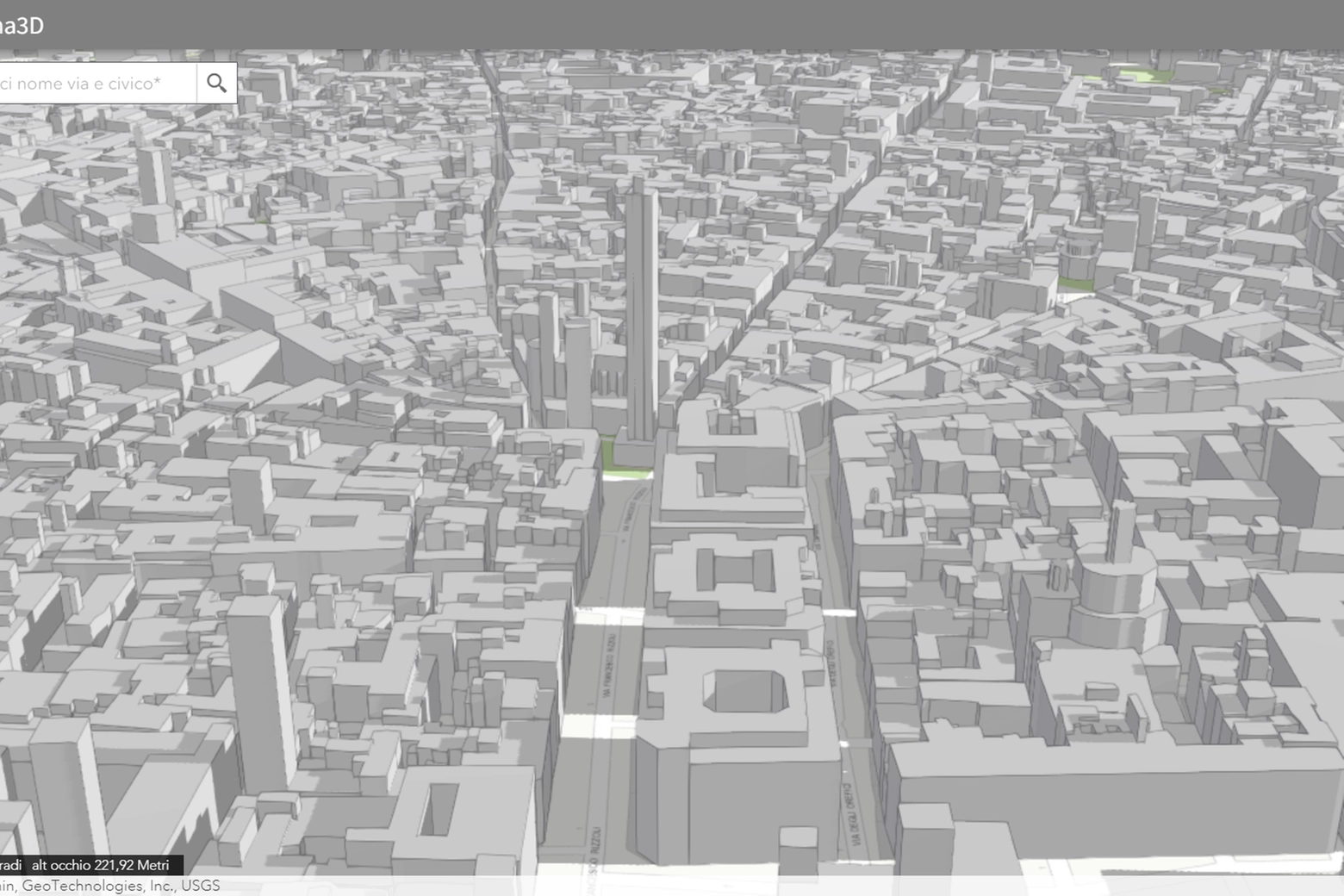La mappa 3D del Comune