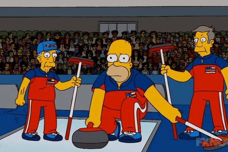 I Simpsons e il Curling