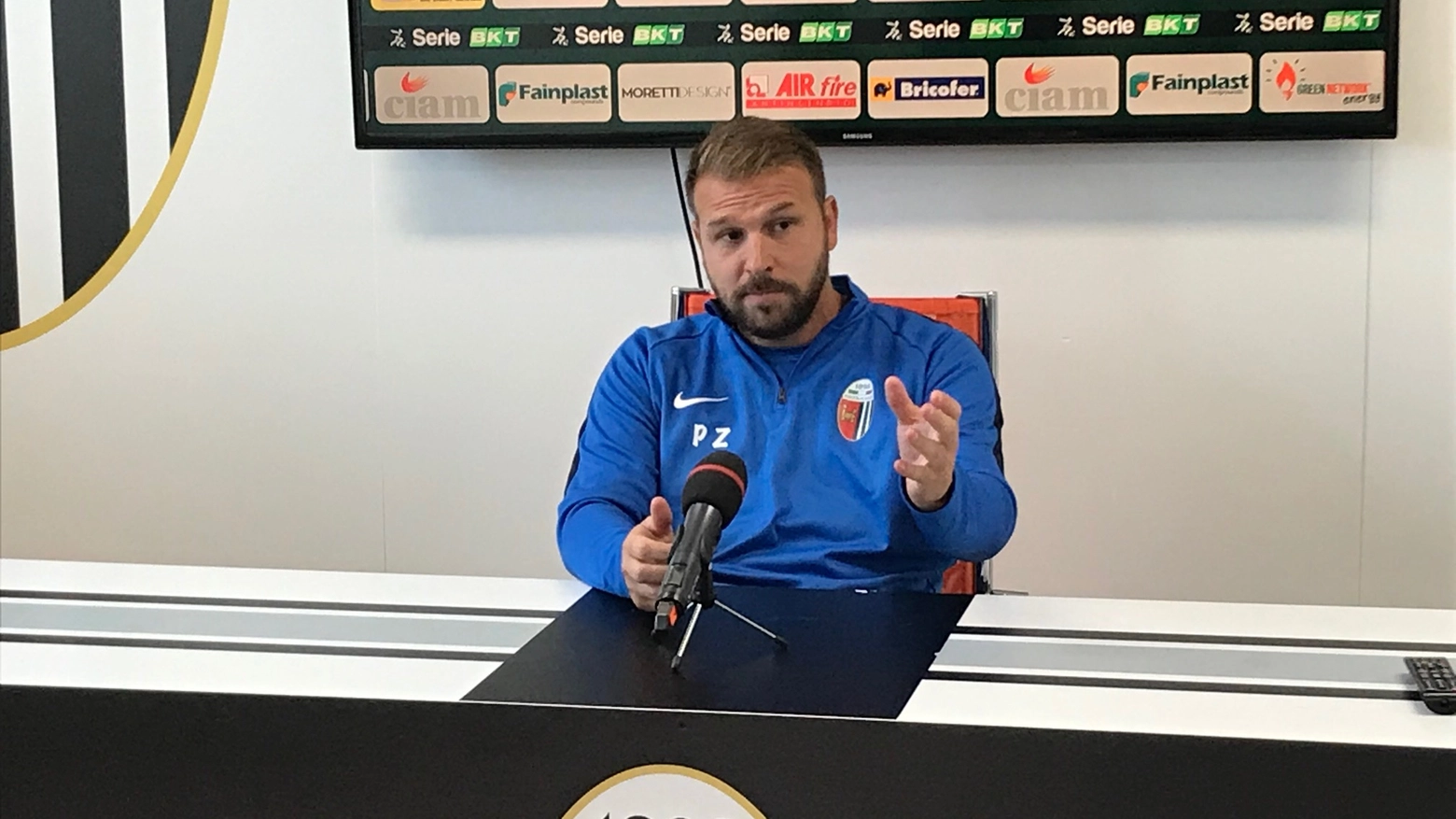 Il tecnico dell'Ascoli Paolo Zanetti alla vigilia del match col Pescara