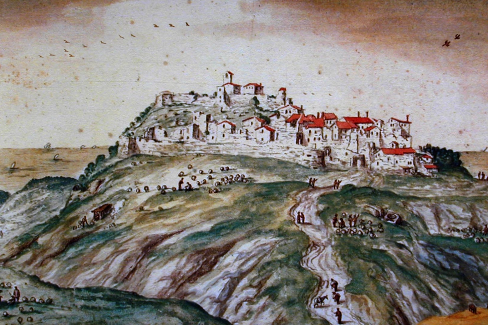 Il castello di Monte Copiolo in una visione del Seicento (autore: Mingucci)