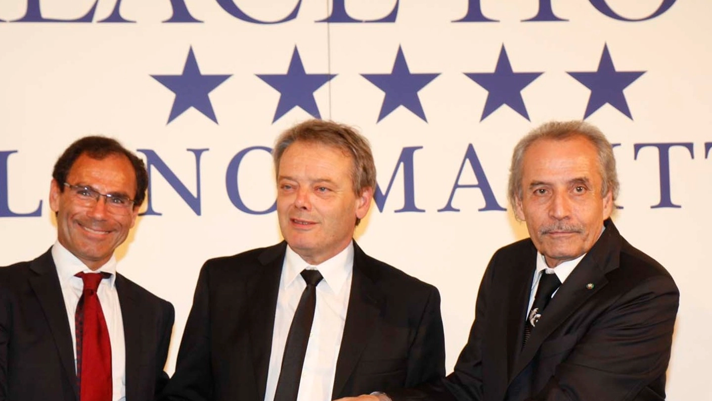 Leo Turrini con Davide Cassani e Mario Baldassari