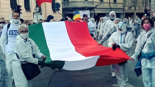 Manifestazione di no green pass a Padova