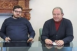 L'assessore ai Lavori pubblici Cristian Fanesi e il dirigente Sandro Sorbini