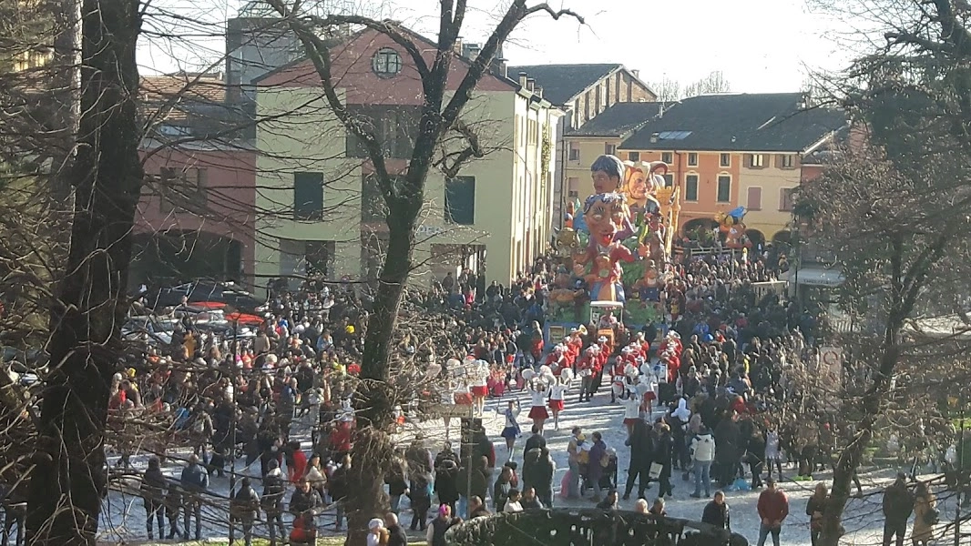 Folla al carnevale di Castelnovo Sotto