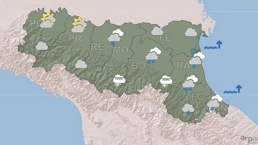 Le previsioni meteo Arpa Emilia Romagna