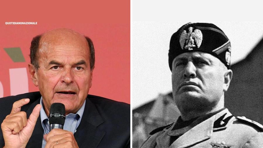 Pierluigi Bersani e Benito Mussolini