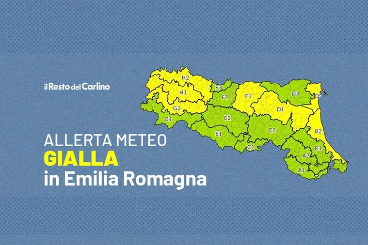 Allerta meteo gialla in Emilia Romagna