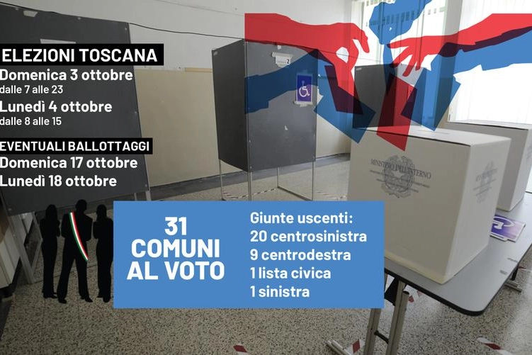 In Toscana sono 31 i comuni al voto
