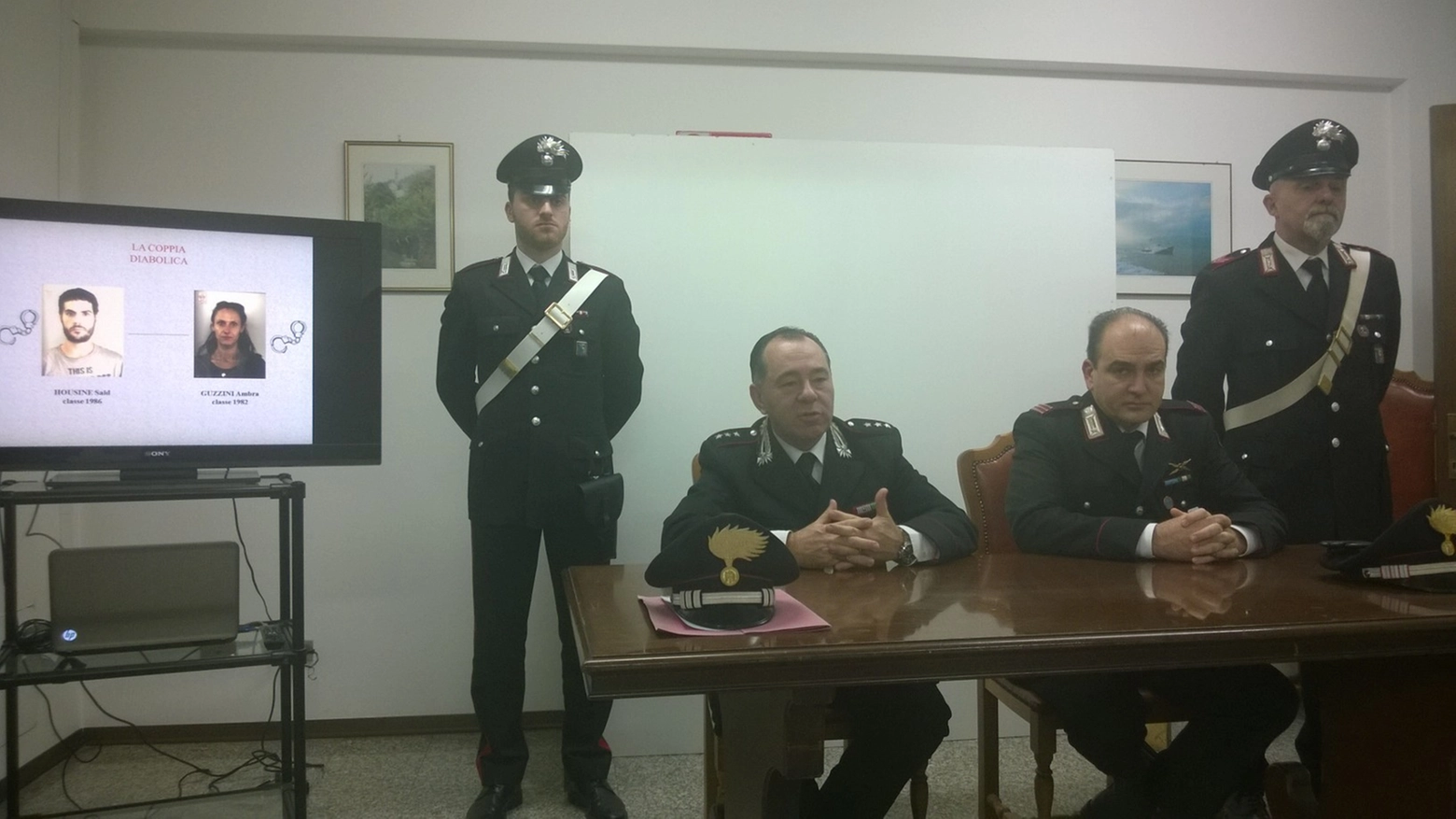I carabinieri di Osimo nella conferenza stampa