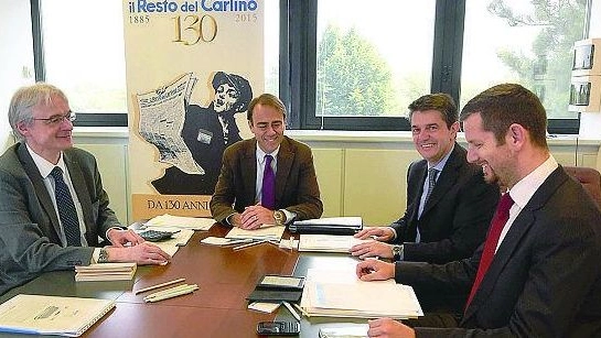 Da sinistra: Roberto Uberti, Andrea Cangini, Alberto Federici e Marco Pizzica