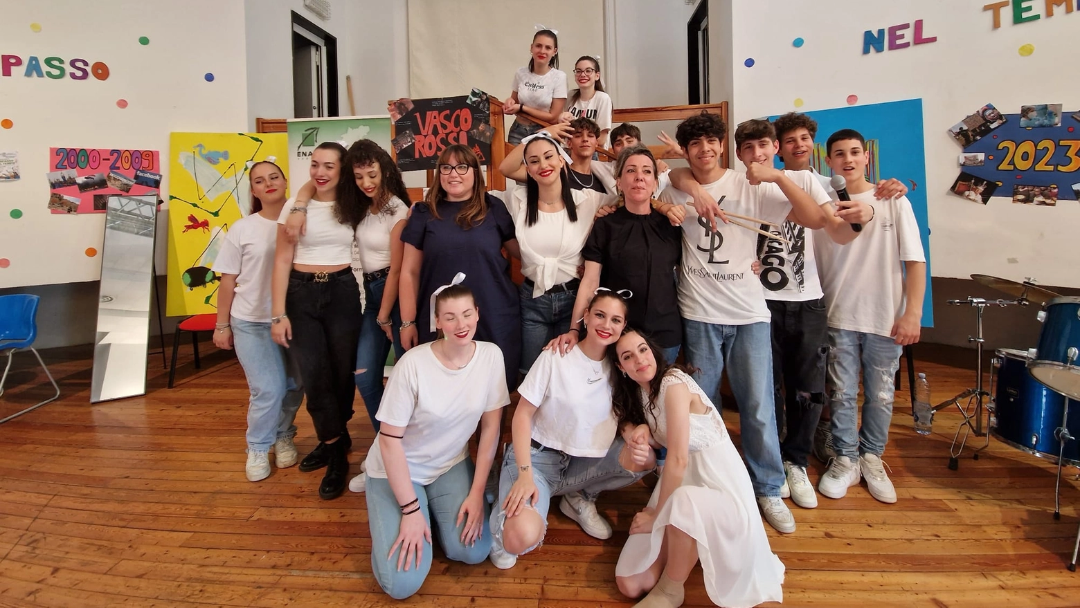 Gli studenti dell'Enaip di Porto Viro coinvolti nello spettacolo