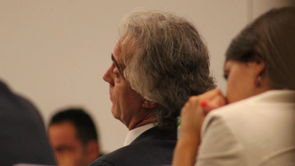 L’avvocato Mattia Grassani in aula durante il processo