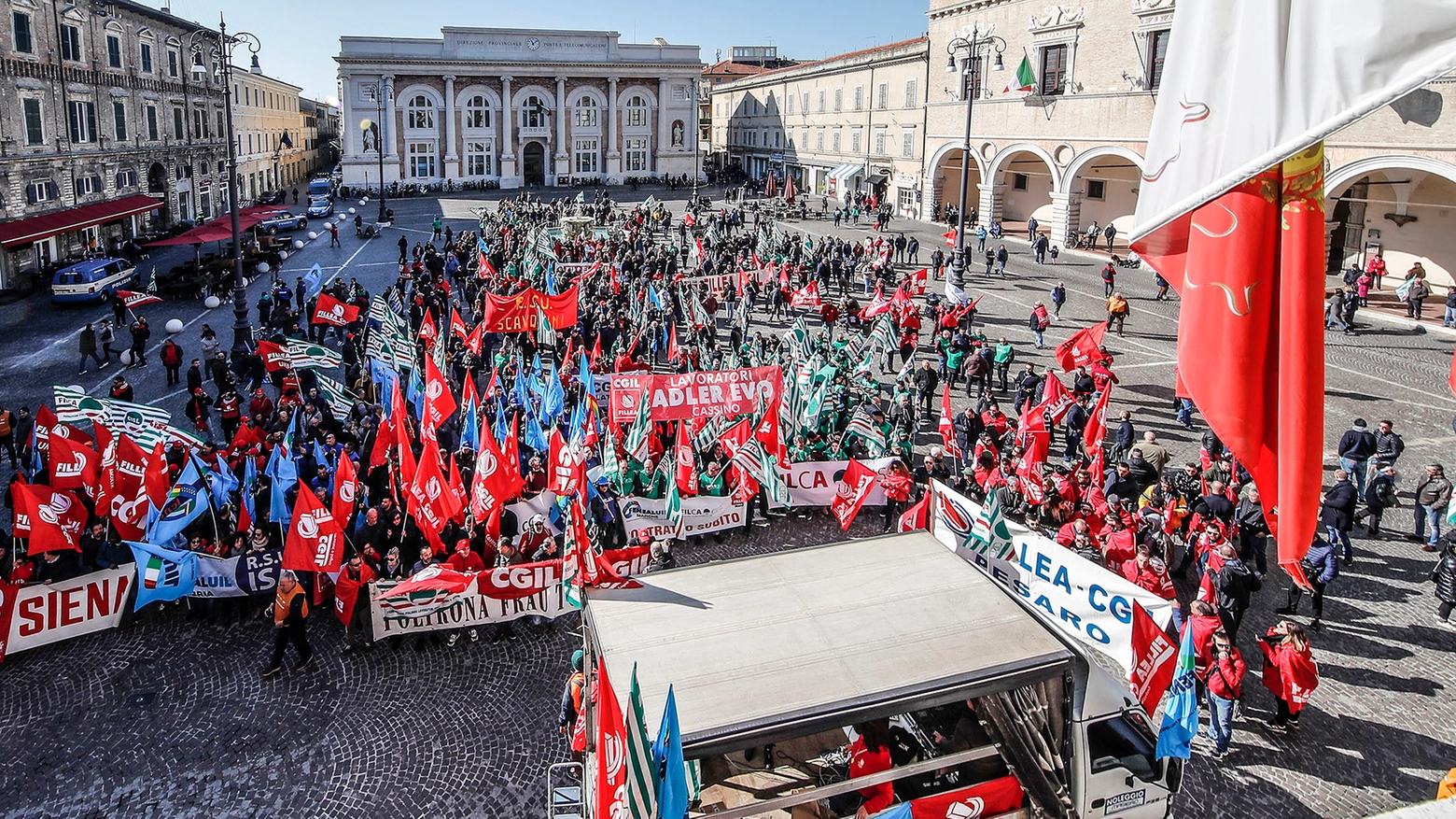 Lo sciopero in piazza del Popolo (Fotoprint)