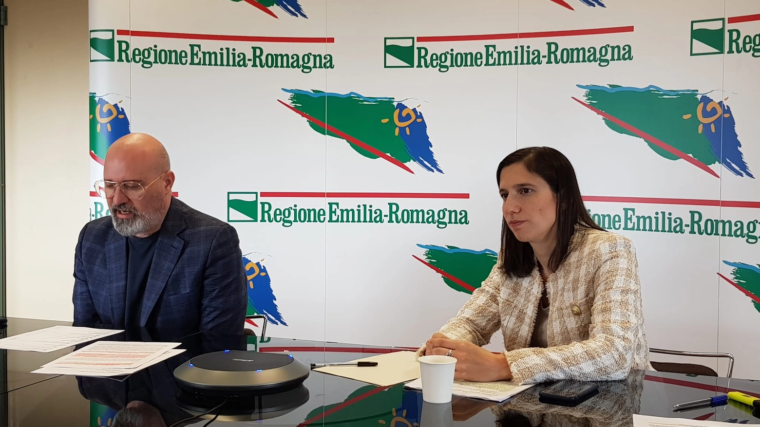 Bonaccini e Schlein in conferenza stampa