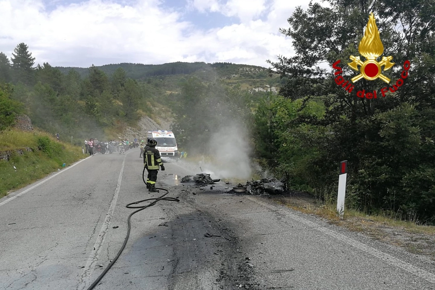 La scena dell'incidente