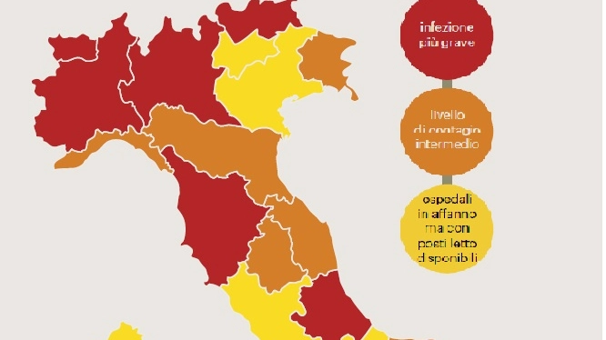 Covid: le zone e i colori delle regioni italiane