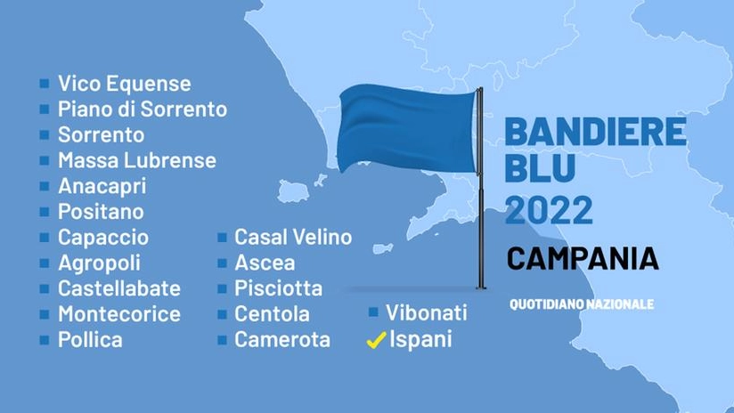 Bandiere Blu 2022, la mappa della Campania