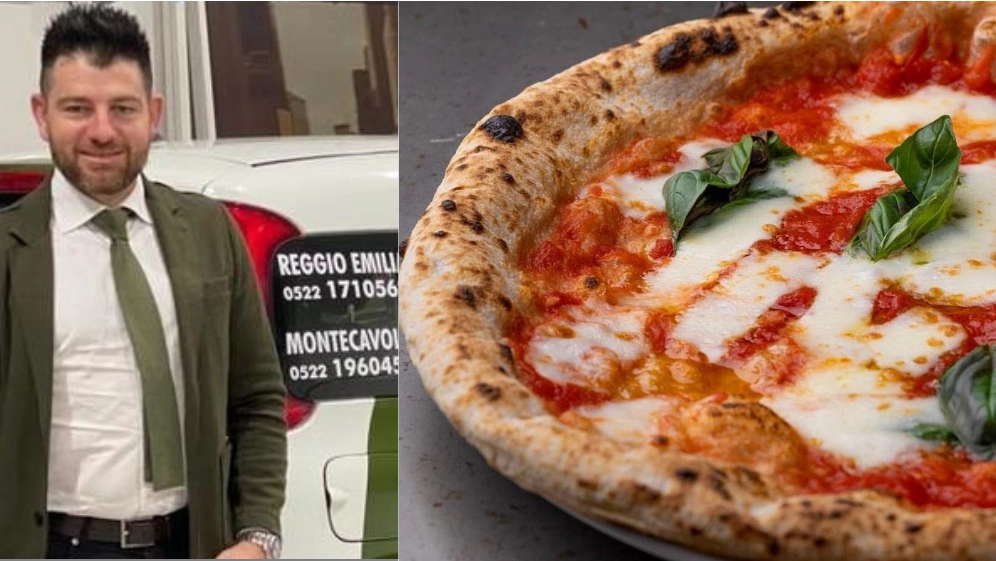 Luca Pirruccio e un'invitante pizza