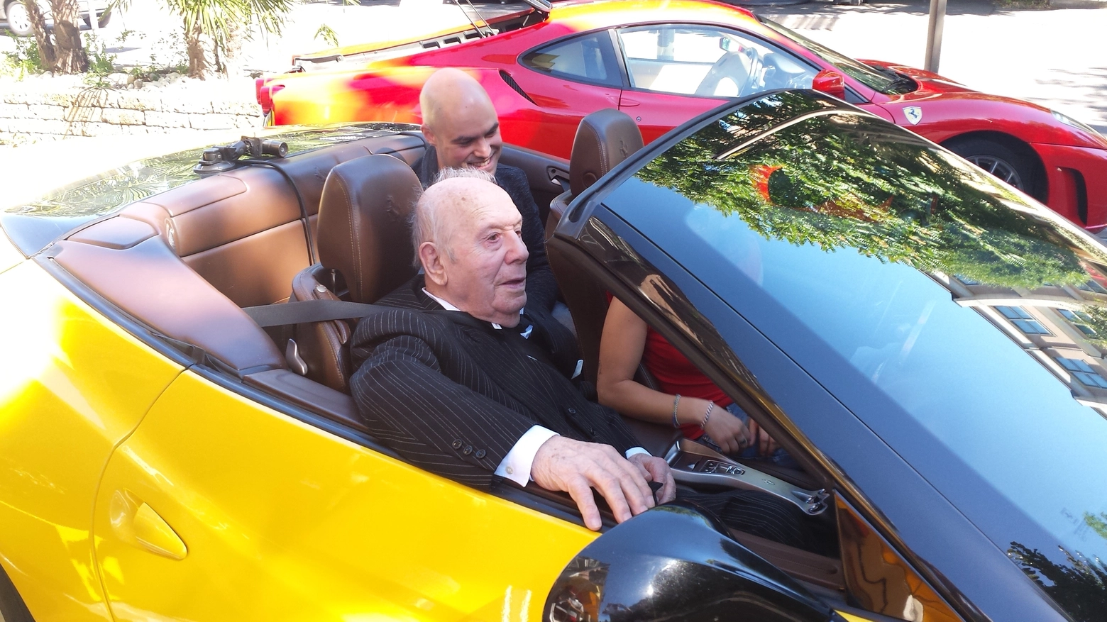 Maranello, Ennio Tori a bordo della Ferrari (Foto Annese)