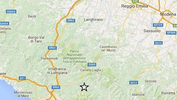 Scossa di terremoto in Garfagnana: il sisma è stato avvertito anche nel Reggiano (Foto da Ingv)