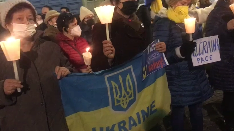 La manifestazione a Pesaro per l'Ucraina