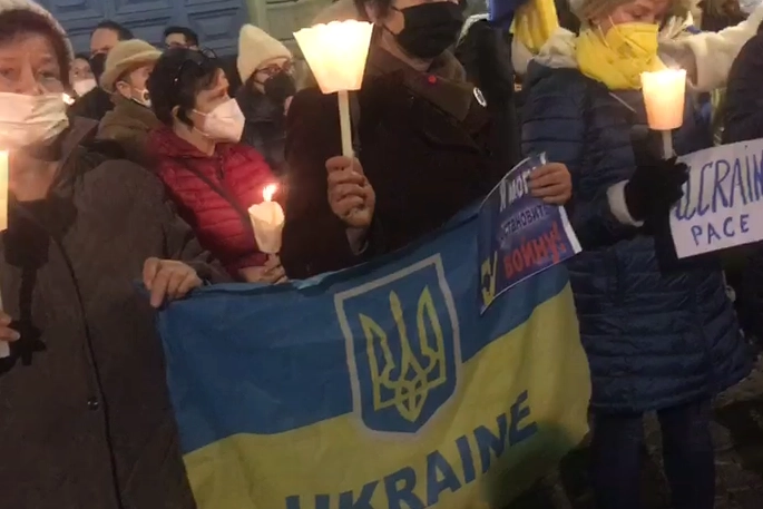La manifestazione a Pesaro per l'Ucraina
