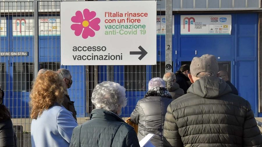 L'hub vaccini di Livorno (Foto Novi)