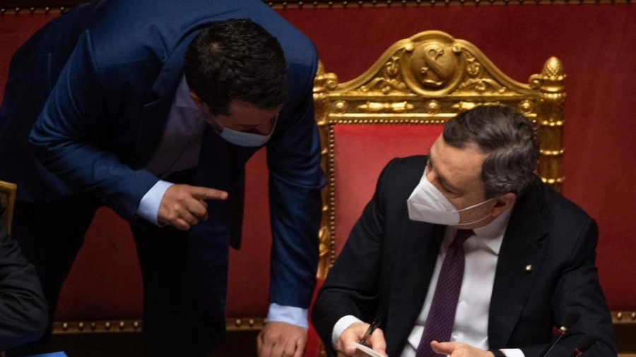 Incontro tra Draghi e Salvini (Ansa)